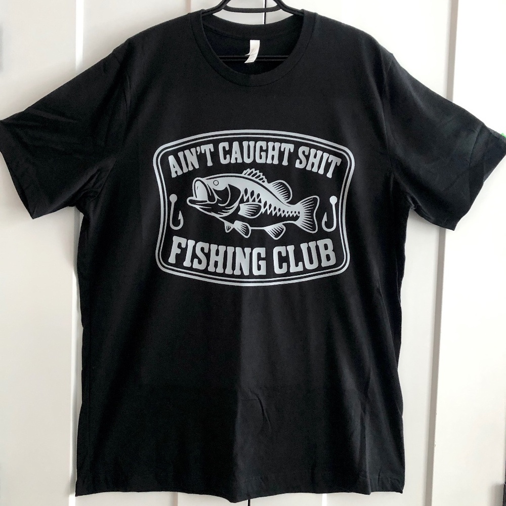 Fishing T-Shirt,‎ Mens Funny Tshirt, Fishing Club Quote, Size 2XL, NEW No Tags